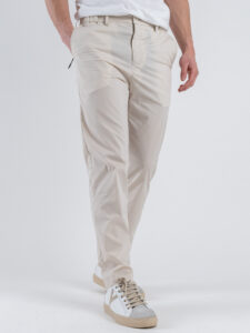 SEINSE Pantalone da abito con elastico in vita in tessuto tecnico PSE1401 Perla (3)
