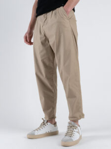 SEINSE Pantalone leggero morbido con pences PSE1349 Beige (2)