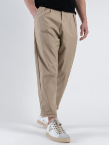 SEINSE Pantalone leggero morbido con pences PSE1349 Beige (3)