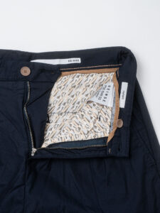 SEINSE Pantalone leggero morbido con pences PSE1349 Blu Navy (3)