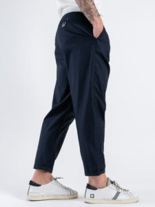 SEINSE Pantalone leggero morbido con pences PSE1349 Blu Navy (4)
