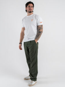 SUPERCULTURE T-shirt in cotone con stampa e ricamo HAPPY HOUR Bianca (2)