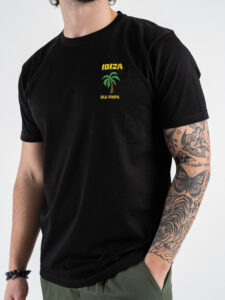 SUPERCULTURE T-shirt in cotone con stampa e ricamo IBIZA ISLA BONITA Nero (2)