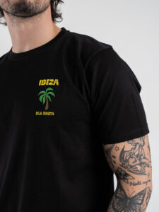SUPERCULTURE T-shirt in cotone con stampa e ricamo IBIZA ISLA BONITA Nero (3)