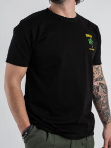 SUPERCULTURE T-shirt in cotone con stampa e ricamo IBIZA ISLA BONITA Nero (4)
