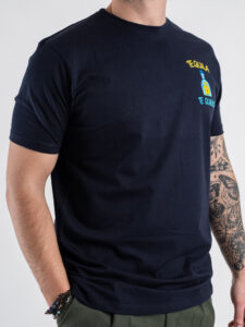 SUPERCULTURE T-shirt in cotone con stampa e ricamo TEQUILA TE QUIERO Blu (1)