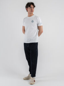 SUPERCULTURE T-shirt in cotone con stampa e ricamo WHY ALWAYS ME Bianca (2)