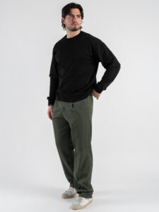 T-shirt over con doppia manica 1066 Nero (2)