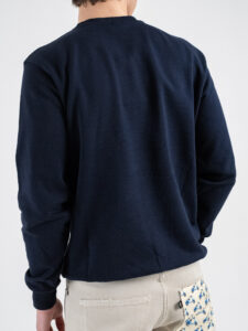 V2 Felpa girocollo garzata con stampa orso surf TEDDY18 Blu (3)