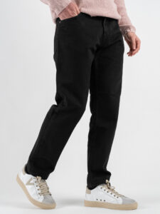 V2 Jeans regular con tasca sul retro in fantasia fiori JTCLS Nero (3)