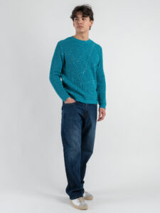 V2 Maglione in cotone con strappi e schizzi MSTR Tiffany (5)