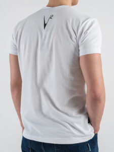 V2 T-shirt basica con taschino jeans azzurro TUBI25 Bianca (2)