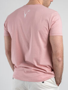 V2 T-shirt basica con taschino palme TURO14 rosa (1)