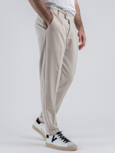 Abito intero leggero in poliviscosa con giacca doppiopetto e pantalone slim fit ASTON VILLA Beige (6)