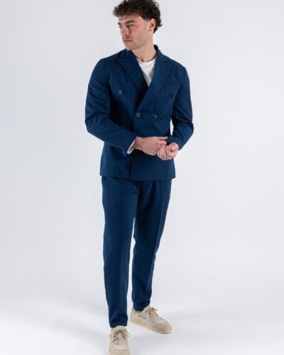 Abito intero leggero in poliviscosa con giacca doppiopetto e pantalone slim fit ASTON VILLA Blu 1 Nuovi Arrivi