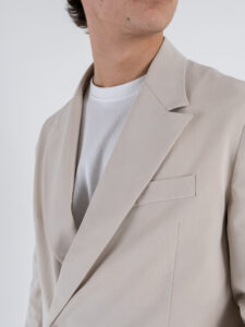 Abito intero leggero in poliviscosa con giacca over e pantalone gamba larga REAL MADRID Beige (6)