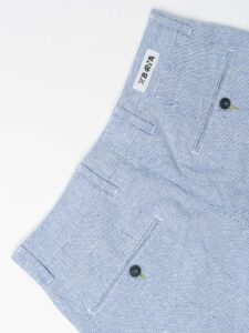 BERNA Abito in misto lino a righe sottili con Giacca 2 bottoni + Pantalone chinos 251115 Azzurro (1)