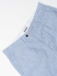 BERNA Abito in misto lino a righe sottili con Giacca 2 bottoni + Pantalone chinos 251115 Azzurro (2)
