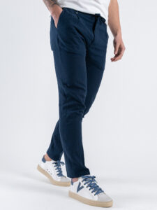 BERNA Abito in misto lino con Giacca 2 bottoni + Pantalaccio 251146 Blu (9)