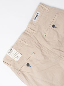 BERNA Pantalone chinos in misto lino 251106 Beige (1)