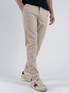 BERNA Pantalone chinos in misto lino 251106 Beige (3)