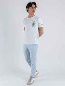 BERNA Pantalone chinos in misto lino 251106 Cielo Pastello (1)