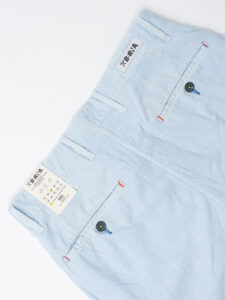 BERNA Pantalone chinos in misto lino 251106 Cielo Pastello (2)