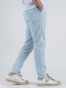 BERNA Pantalone chinos in misto lino 251106 Cielo Pastello (4)