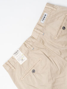 BERNA Pantalone in cotone leggero con pences 251104 Beige (1)