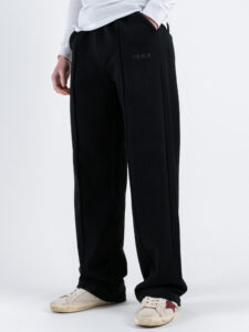 BERNA Pantalone tuta leggero a palazzo 251382 Nero (2)