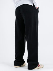 BERNA Pantalone tuta leggero a palazzo 251382 Nero (5)