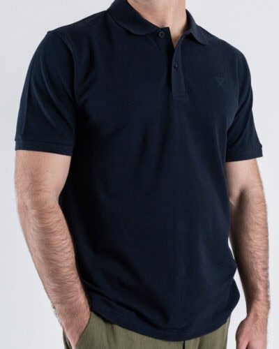 BERNA Polo in piquet a mezza manica con logo ricamato 251339 Navy 5 Nuovi Arrivi