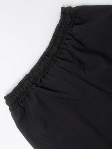 Coordinato con camicia con doppia manica a taglio vivo + pantalone con coulisse CS2484 Nero (1)
