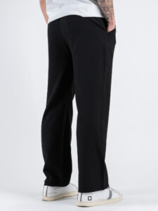 Coordinato con camicia con doppia manica a taglio vivo + pantalone con coulisse CS2484 Nero (6)