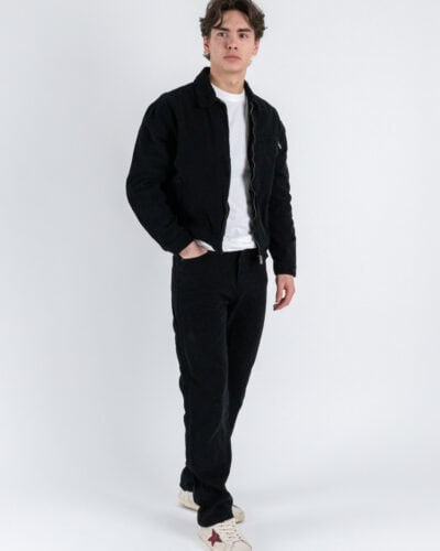 Coordinato in denim con Giacchetta croppata Pantalone work M5197 Nero 2 Nuovi Arrivi