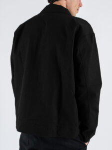 DISCLAIMER Giubbino in gabardine con stampa graffiti 25EDS54899 Nero (2)