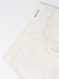 ESTASI Jeans slim con rotture e corto alla caviglia GUARDIOLA Panna (1)