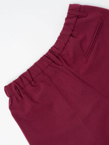 ESTASI Pantalone leggero con gamba morbida ed elastico in vita SANE’ EST Bordeaux (1)