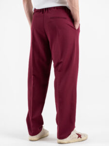ESTASI Pantalone leggero con gamba morbida ed elastico in vita SANE’ EST Bordeaux (1)