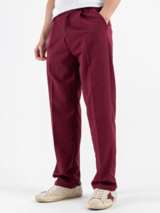 ESTASI Pantalone leggero con gamba morbida ed elastico in vita SANE’ EST Bordeaux (2)