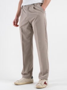 ESTASI Pantalone leggero con gamba morbida ed elastico in vita SANE’ EST Fango (2)