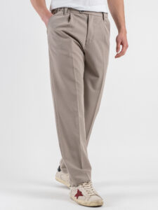 ESTASI Pantalone leggero con gamba morbida ed elastico in vita SANE’ EST Fango (3)