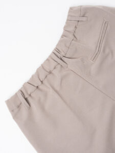 ESTASI Pantalone leggero con gamba morbida ed elastico in vita SANE’ EST Fango (5)