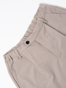 ESTASI Pantalone leggero con gamba morbida ed elastico in vita SANE’ EST Fango (6)