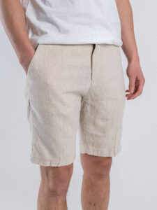 GIANNI LUPO Bermuda in lino con bottone e coulisse in vita MORRIS Sand (2)