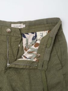 GIANNI LUPO Pantalone cropped con gamba morbida in lino e coulisse in vita MICHIGAN Military (1)