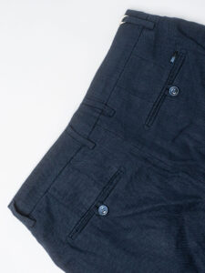 GIANNI LUPO Pantalone cropped con gamba morbida in lino e coulisse in vita MICHIGAN Navy (2)