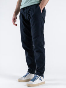 GIANNI LUPO Pantalone cropped con gamba morbida in lino e coulisse in vita MICHIGAN Navy (2)