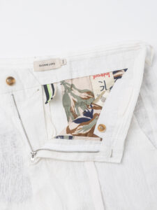 GIANNI LUPO Pantalone cropped con gamba morbida in lino e coulisse in vita MICHIGAN White (3)