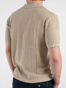 GIANNI LUPO Polo in maglia lavorata a mezza manica GL35209 Beige (1)